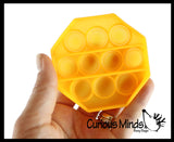 BULK - WHOLESALE - Mini 3" Geometric Shapes Bubble Pop Fidget Toy - Silicone Push Poke Bubble Wrap Fidget Toy - Press Bubbles to Pop the Bubbles Down - Bubble Popper Sensory Stress Toy