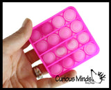 BULK - WHOLESALE - SALE - Mini 3" Geometric Shapes Bubble Pop Fidget Toy - Silicone Push Poke Bubble Wrap Fidget Toy - Press Bubbles to Pop the Bubbles Down - Bubble Popper Sensory Stress Toy