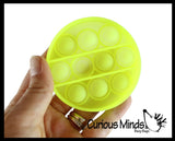 BULK - WHOLESALE - SALE - Mini 3" Geometric Shapes Bubble Pop Fidget Toy - Silicone Push Poke Bubble Wrap Fidget Toy - Press Bubbles to Pop the Bubbles Down - Bubble Popper Sensory Stress Toy