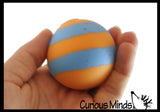 BULK - WHOLESALE - SALE -  1.75" Striped Doh Filled Stress Ball - Glob Balls - Squishy Gooey Shape-able Squish Sensory Squeeze Balls
