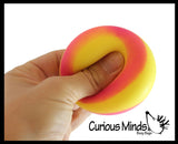 BULK -Set of 24 Balls - 1.75" Doh Filled Stress Balls - Assortment of Rainbow, Striped, Spikey - Glob Balls - Squishy Gooey Shape-able Squish Sensory Squeeze Balls