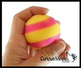 BULK - WHOLESALE - SALE -  1.75" Striped Doh Filled Stress Ball - Glob Balls - Squishy Gooey Shape-able Squish Sensory Squeeze Balls