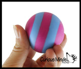 BULK / WHOLESALE  - 1.75" Striped Doh Filled Stress Ball - Glob Balls - Squishy Gooey Shape-able Squish Sensory Squeeze Balls