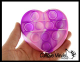 BULK - WHOLESALE - SALE -  Small Tie Dye 3" Geometric Shapes Bubble Pop Fidget Toy - Silicone Push Poke Bubble Wrap Fidget Toy - Press Bubbles to Pop the Bubbles Down - Bubble Popper Sensory Stress Toy