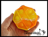 BULK - WHOLESALE - SALE -  Small Tie Dye 3" Geometric Shapes Bubble Pop Fidget Toy - Silicone Push Poke Bubble Wrap Fidget Toy - Press Bubbles to Pop the Bubbles Down - Bubble Popper Sensory Stress Toy