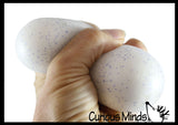 NeeDoh Snow Ball Soft Doh Filled Crunchy Stretch Ball - Sounds Like Walking in Snow -  Relaxing Sensory Fidget Stress Toy Snowball