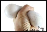 NeeDoh Snow Ball Soft Doh Filled Crunchy Stretch Ball - Sounds Like Walking in Snow -  Relaxing Sensory Fidget Stress Toy Snowball