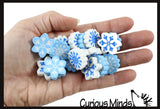 72 (6 Dozen) Snowflake Mini Erasers - Novelty and Functional Adorable Eraser Novelty Treasure Prize, School Classroom Supply, Math Counters - Sorting - Party Favor