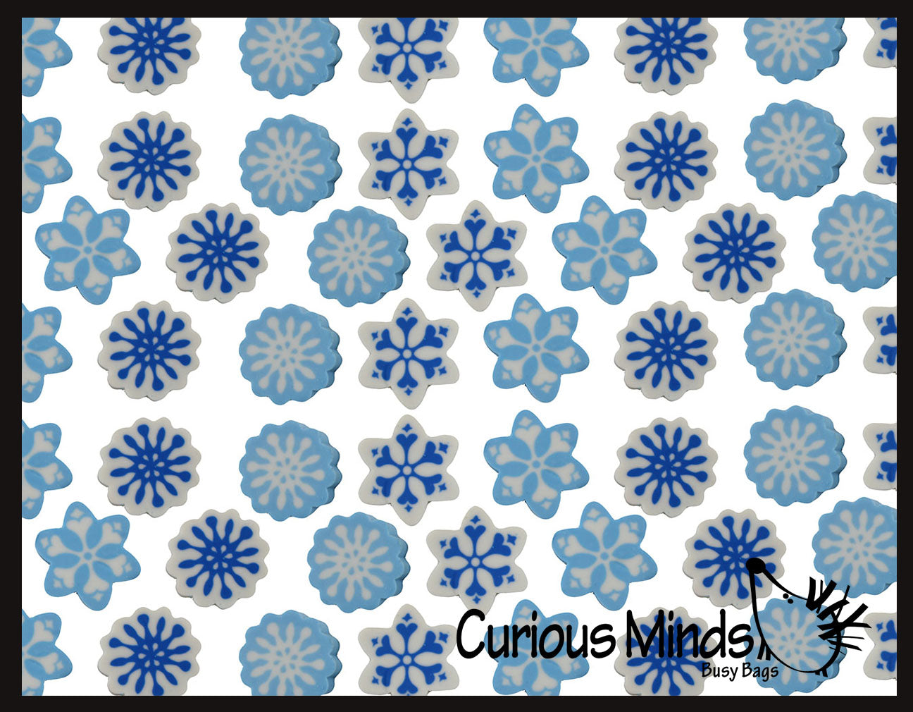 72 (6 Dozen) Snowflake Mini Erasers - Novelty and Functional