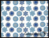 72 (6 Dozen) Snowflake Mini Erasers - Novelty and Functional Adorable Eraser Novelty Treasure Prize, School Classroom Supply, Math Counters - Sorting - Party Favor