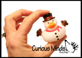 Snowman Rubber Duckies - Cute Winter Snow Man Duck Party Favors