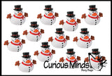 Snowman Rubber Duckies - Cute Winter Snow Man Duck Party Favors