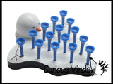 Solitaire Peg Game - Wooden Melting Snowman Winter Christmas Stocking Stuffer Classic Game