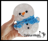 Holiday Snowman Festive Bubble Popper Fidget Toy - Fun Party Favor Toy - Christmas Winter