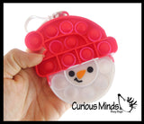 LAST CHANCE - LIMITED STOCK - CLEARANCE SALE - Cute Small Holiday Snowman on Clip Festive Bubble Popper Fidget Toy - Fun Party Favor Toy - Christmas Winter