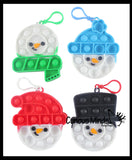 LAST CHANCE - LIMITED STOCK - CLEARANCE SALE - Cute Small Holiday Snowman on Clip Festive Bubble Popper Fidget Toy - Fun Party Favor Toy - Christmas Winter