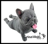 Small Bulldog Dog Soft Fluff Doh - Filled Squeeze Stress Balls  -  Sensory, Stress, Fidget Toy Super Soft Doggy