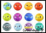 Cute Solar System Bouncy Ball Toy Set - Educational Learning Toy - Outer Space Planets