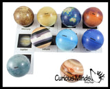 Universe Solar System Match with Cards Stress Ball Toy Set - Educational Learning Toy - Outer Space Planets