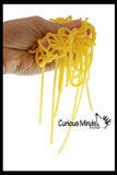 LAST CHANCE - LIMITED STOCK  - SALE - Jumbo 4.5" Meatball with Spaghetti Noodle Stretchy Strings - Doh Stress Stretch Ball - Moldable Pinch Poke Sensory Fidget Toy Doughy