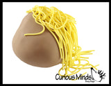 LAST CHANCE - LIMITED STOCK  - SALE - Jumbo 4.5" Meatball with Spaghetti Noodle Stretchy Strings - Doh Stress Stretch Ball - Moldable Pinch Poke Sensory Fidget Toy Doughy