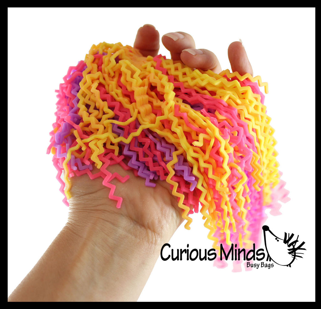 LAST CHANCE - LIMITED STOCK - Zig Zag Spaghetti Sensory Ball - Fidget Toy - Ramen Noodle