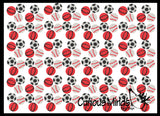 Sports Balls Mini Erasers - Basketball, Soccer, Baseball Novelty and Functional Adorable Eraser Novelty Treasure Prize, School Classroom Supply, Math Counters - Sorting - Party Favor 144 (12 Dozen)