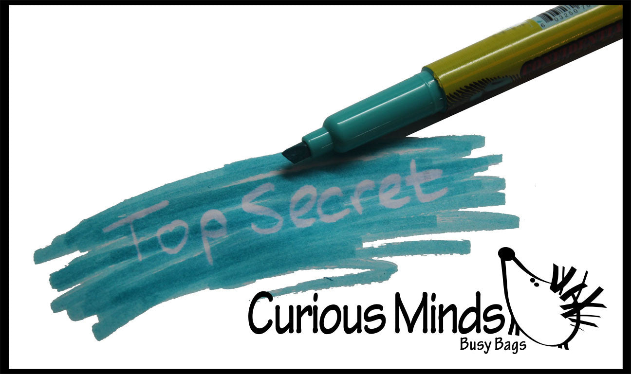 Secret Message Spy Marker with Flash Light - Hidden Message Pen - Invi