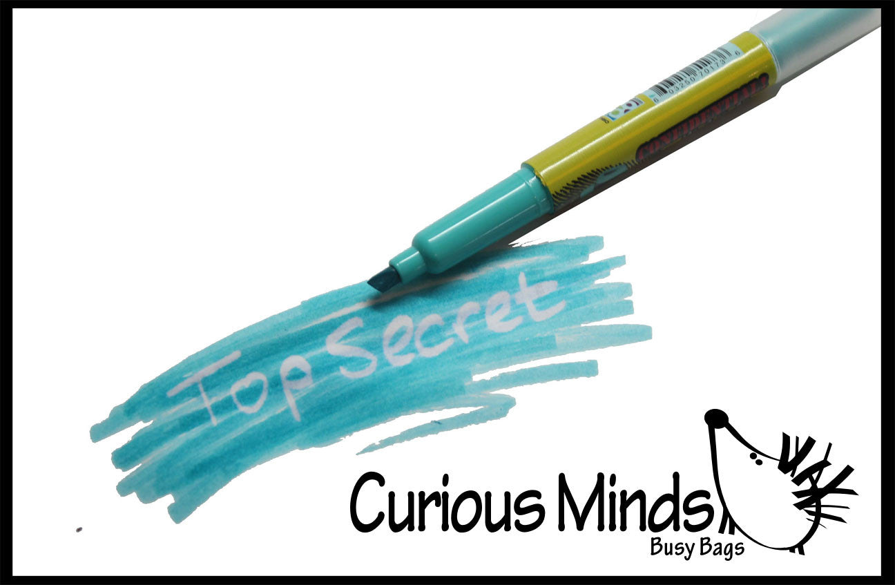 Secret Code Message Pen Secret Message Spy Marker - Hidden Message Pen - Erasable Highlighter ...
