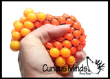 2.5" Bubble Mesh Balls - Squishy Fidget Ball with Web Netting - Stress Ball Color Changing Blobs - Sensory, Fidget Toy- Gooey Squish Bubble Popping OT