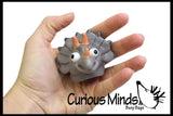 SET OF 3 - Dragon Fire and Eye Popping Dinosaurs - Cute Squeeze Toy - Fun Fidget - Unique OT Hand Strength, Fine Motor Dino
