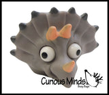 SET OF 3 - Dragon Fire and Eye Popping Dinosaurs - Cute Squeeze Toy - Fun Fidget - Unique OT Hand Strength, Fine Motor Dino