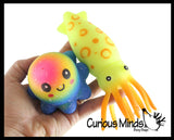 Squid and Octopus Stress Balls - Doh Filled Squeeze Stress Balls  -  Sensory, Stress, Fidget Toy Super Soft