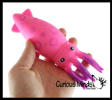 Large Squid Soft Fluff Doh - Filled Squeeze Stress Balls  -  Sensory, Stress, Fidget Toy Super Soft