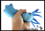 Large Squid Soft Fluff Doh - Filled Squeeze Stress Balls  -  Sensory, Stress, Fidget Toy Super Soft