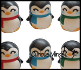 Squishy Winter Penguin - Slow Rise Squish Foam Toy - Holiday Christmas Stress Fidget Toy
