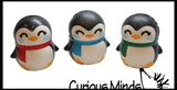 Squishy Winter Penguin - Slow Rise Squish Foam Toy - Holiday Christmas Stress Fidget Toy