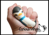 Squishy Winter Penguin - Slow Rise Squish Foam Toy - Holiday Christmas Stress Fidget Toy