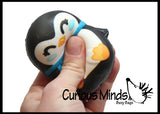 Squishy Winter Penguin - Slow Rise Squish Foam Toy - Holiday Christmas Stress Fidget Toy