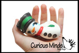 Squishy Snowman - Slow Rise Squish Foam Toy - Winter Holiday Christmas Stress Fidget Toy