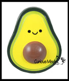 Small Avocado Squishy Cute with Face - Slow Rise Foam Food Fruit - Sensory, Stress, Fidget Toy
