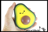 Small Avocado Squishy Cute with Face - Slow Rise Foam Food Fruit - Sensory, Stress, Fidget Toy