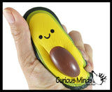 Small Avocado Squishy Cute with Face - Slow Rise Foam Food Fruit - Sensory, Stress, Fidget Toy