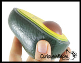 Small Avocado Squishy Cute with Face - Slow Rise Foam Food Fruit - Sensory, Stress, Fidget Toy