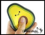 Small Avocado Squishy Cute with Face - Slow Rise Foam Food Fruit - Sensory, Stress, Fidget Toy