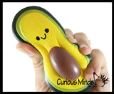 Small Avocado Squishy Cute with Face - Slow Rise Foam Food Fruit - Sensory, Stress, Fidget Toy