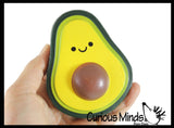 Small Avocado Squishy Cute with Face - Slow Rise Foam Food Fruit - Sensory, Stress, Fidget Toy