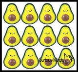 Small Avocado Squishy Cute with Face - Slow Rise Foam Food Fruit - Sensory, Stress, Fidget Toy