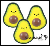 Small Avocado Squishy Cute with Face - Slow Rise Foam Food Fruit - Sensory, Stress, Fidget Toy