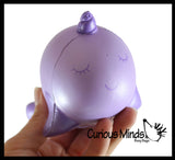 LAST CHANCE - LIMITED STOCK - Large Narwhal Squishy Slow Rise Foam Animal - Cute Scented Sensory, Stress, Fidget Toy